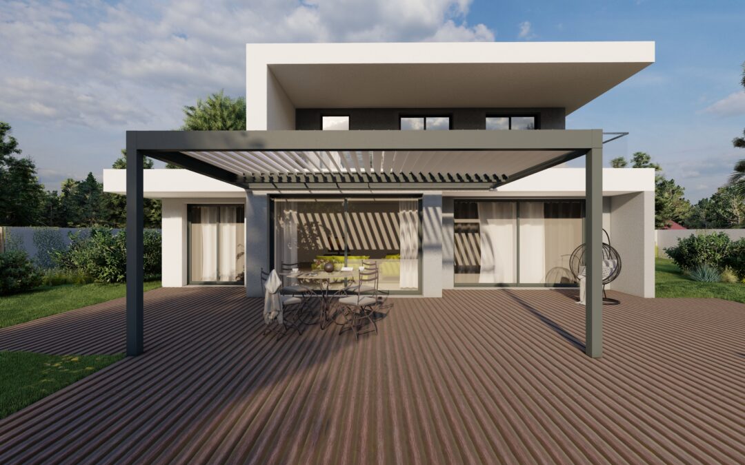 Une pergola bioclimatique pour un extérieur moderne